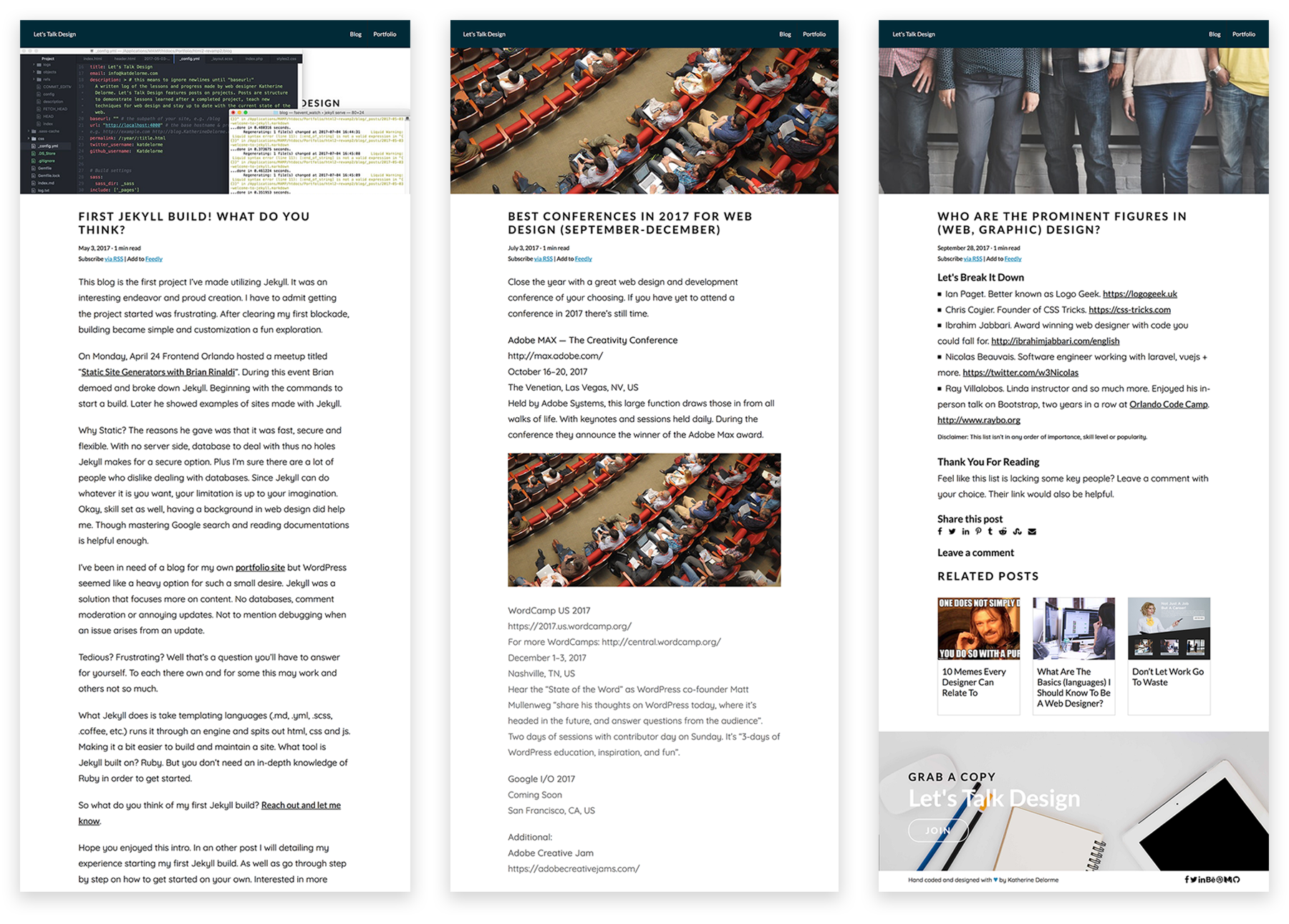 Full page view of blog