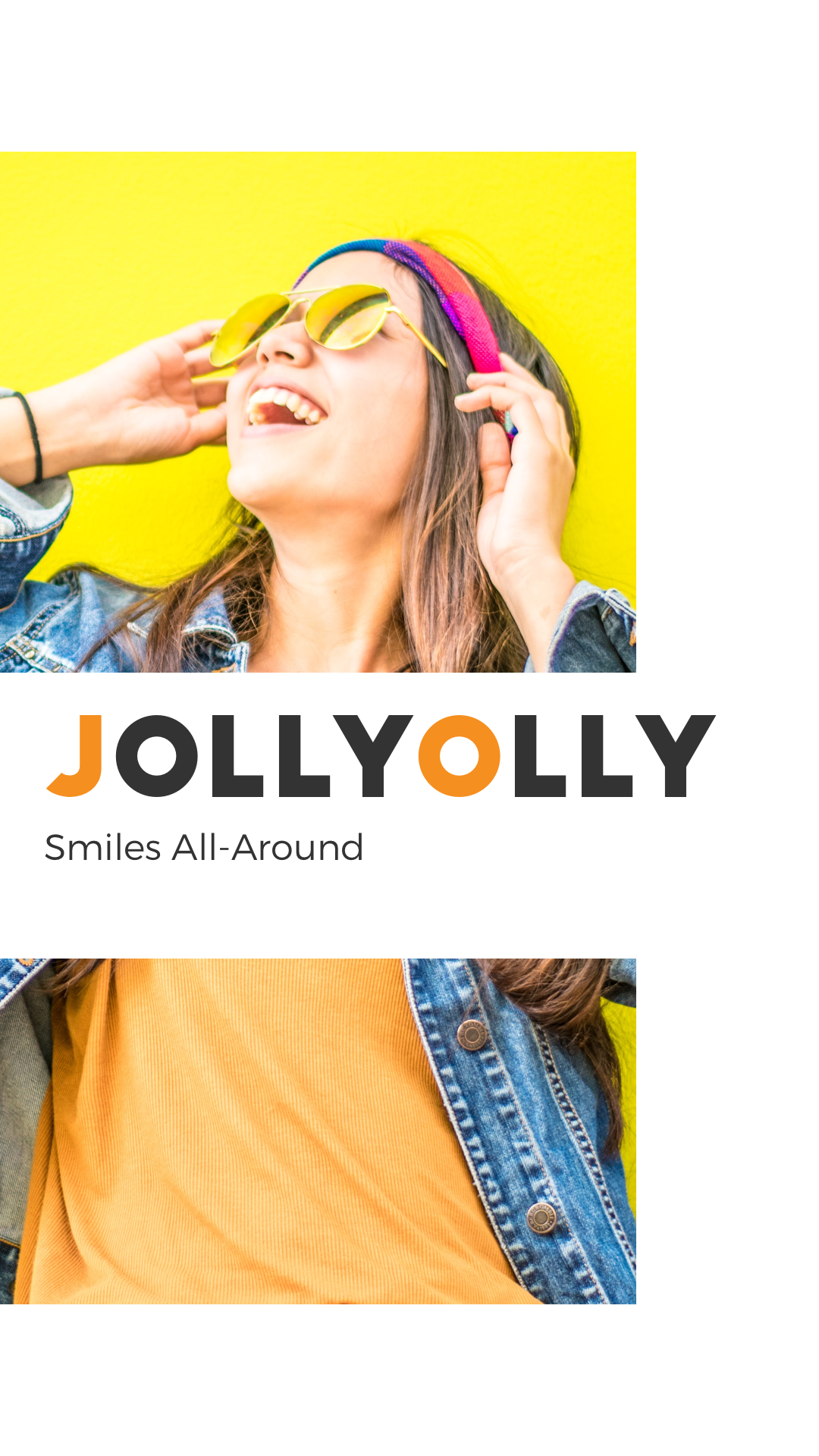 Instagram story template for design Jolly Olly. Cover image with featured image, title and slogan.