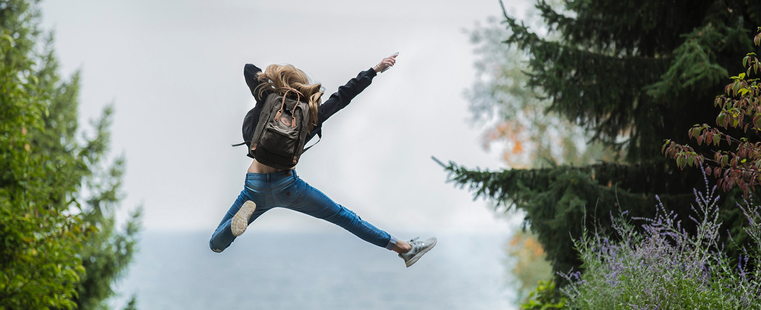 Hero image for the workshop landing page. Image of a young girl jumping in an action pose.