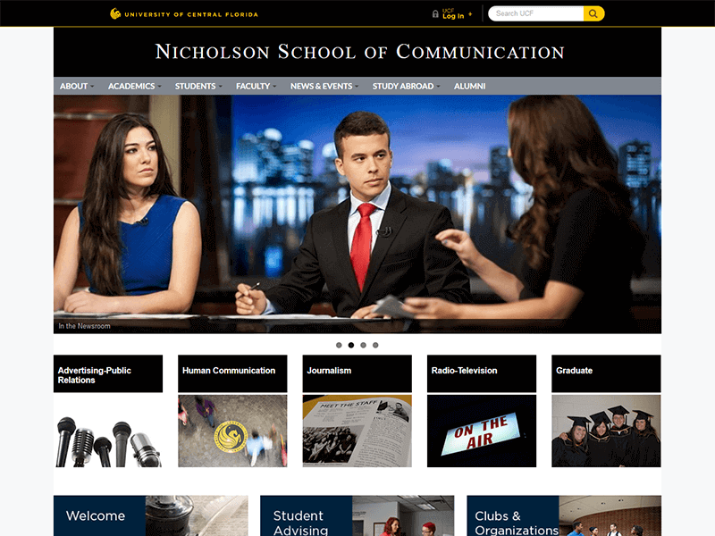 new version of college site